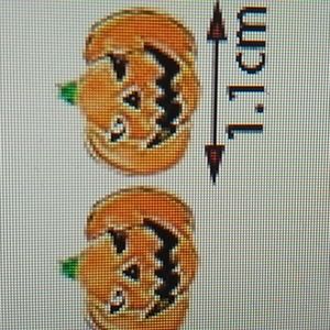 Halloween earrings Enamal Pumpkins in Orange & Black Hypoallergenic